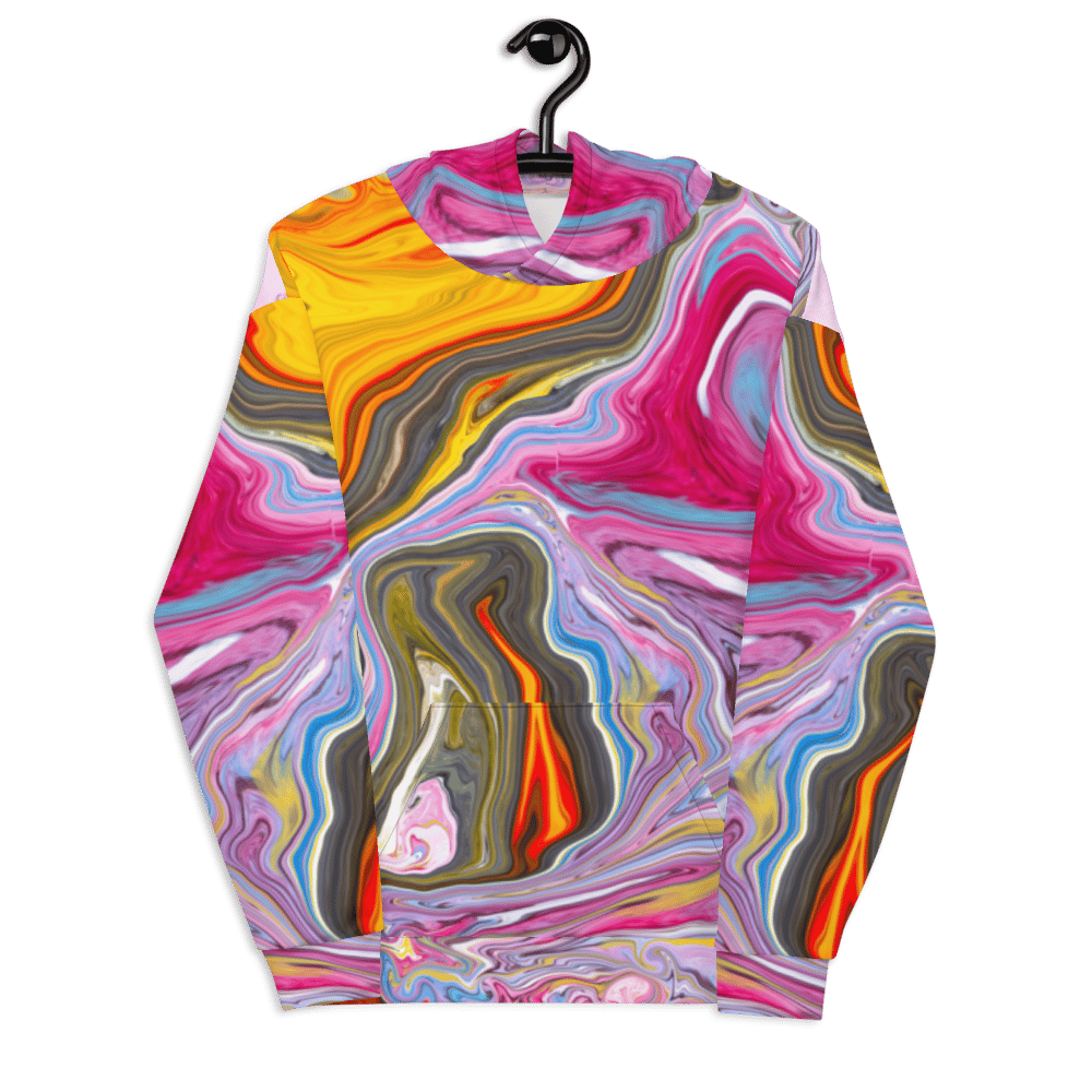 Image of Queen BumbleBee Psychedelic Art Unisex Hoodie Design JoLenzArt Var. II