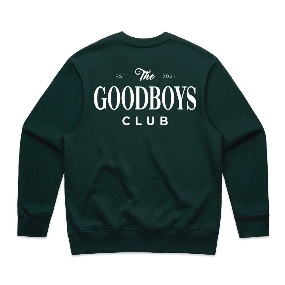 Pine Green Essential Oversize Crew Neck