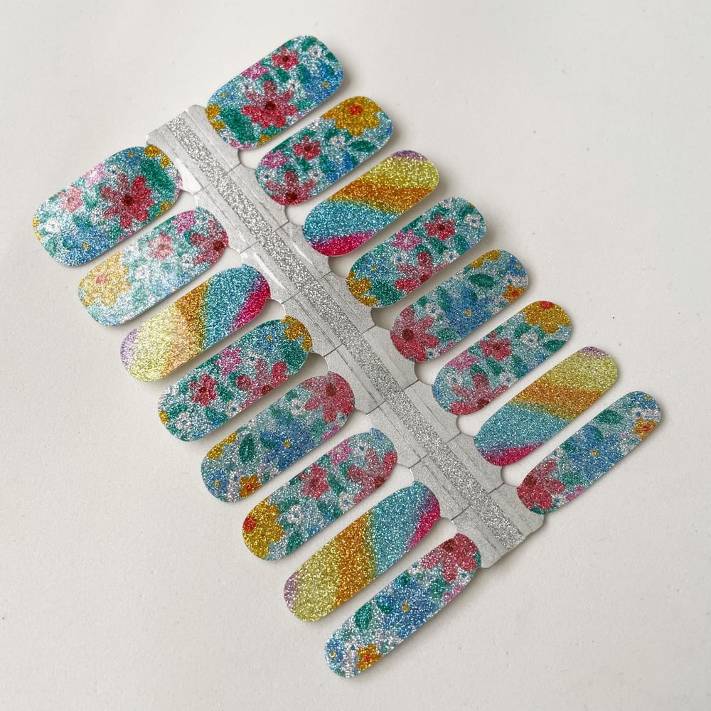 Spring Flowers Nail Polish Strips
