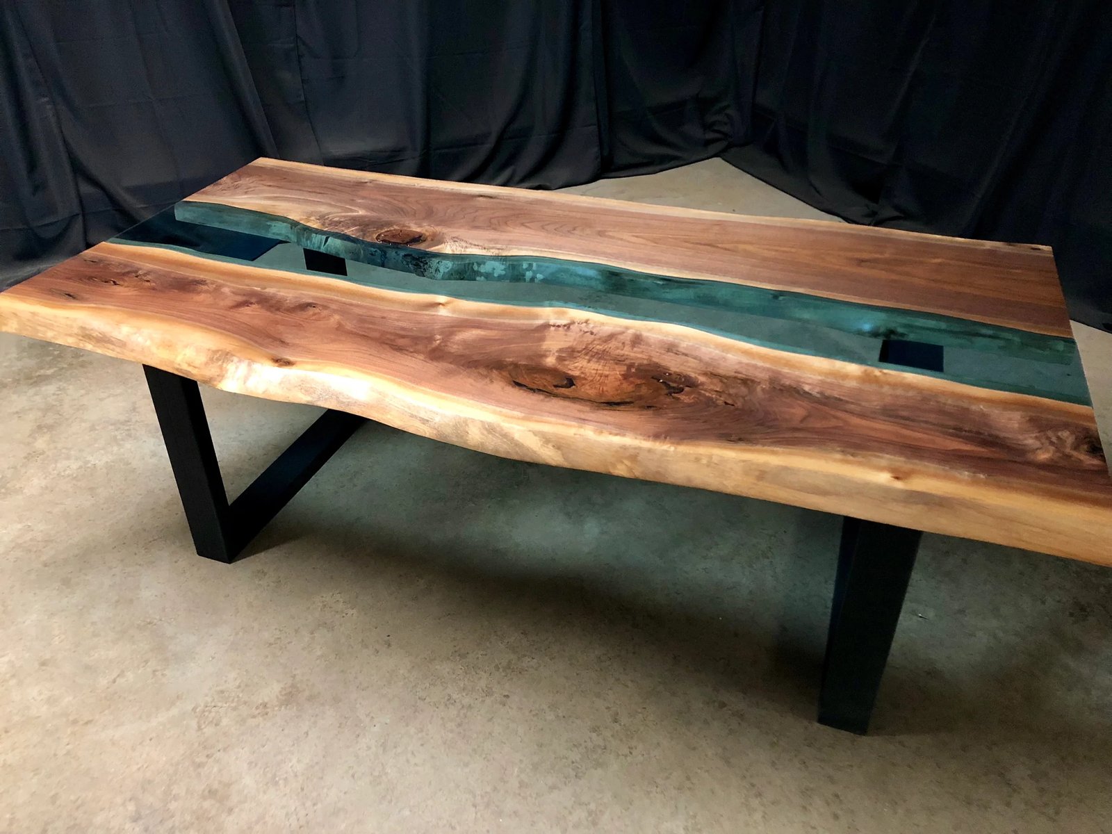 Glass river online dining table