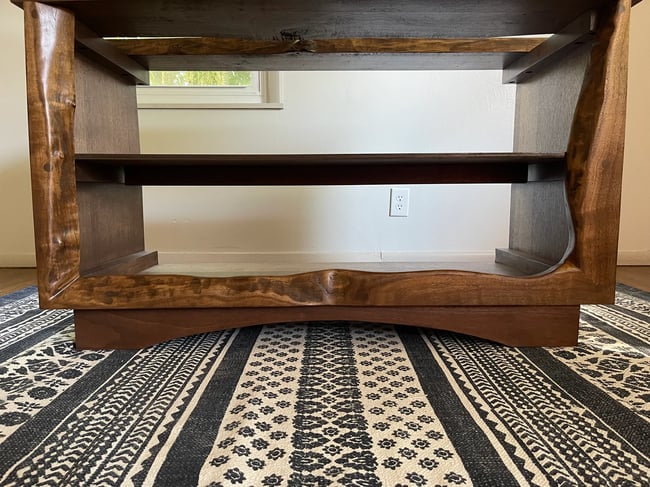 Ready to Ship! Live Edge Walnut Bookcase