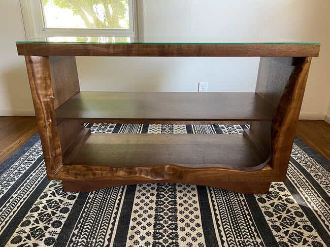 Ready to Ship! Live Edge Walnut Bookcase
