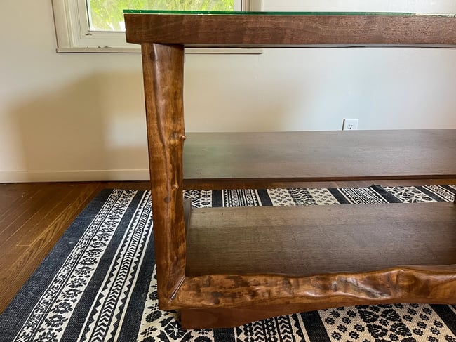 Ready to Ship! Live Edge Walnut Bookcase