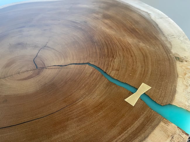 Ready to Ship! Live Edge Guanacaste Round Dining Table