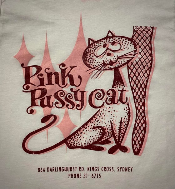 Image of Pink Pussycat - Ladies WHITE T-shirt