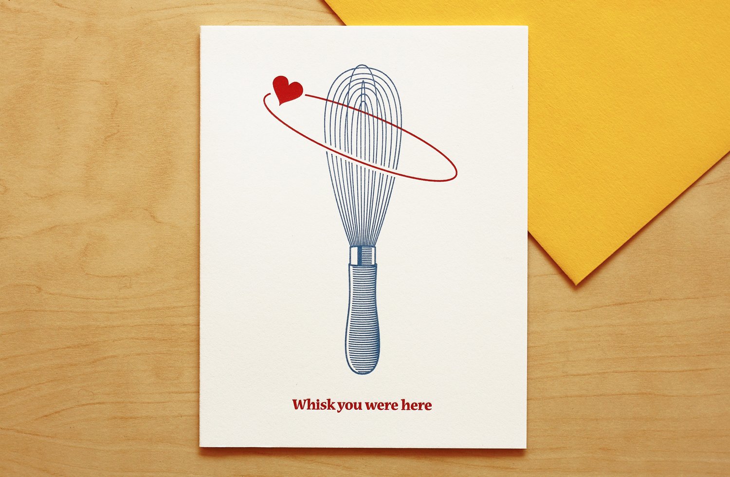 Image of "WHISK YOU WERE HERE" Card