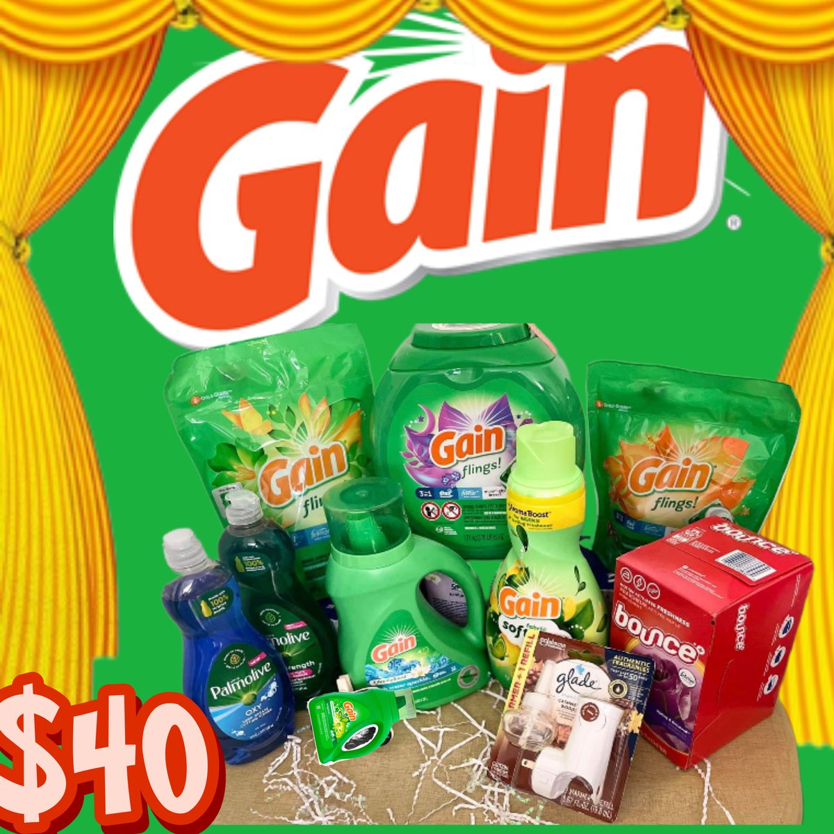 Gain Laundry Detergent Bundle | NaWn’s One Stop Shoppe Gift Baskets and ...