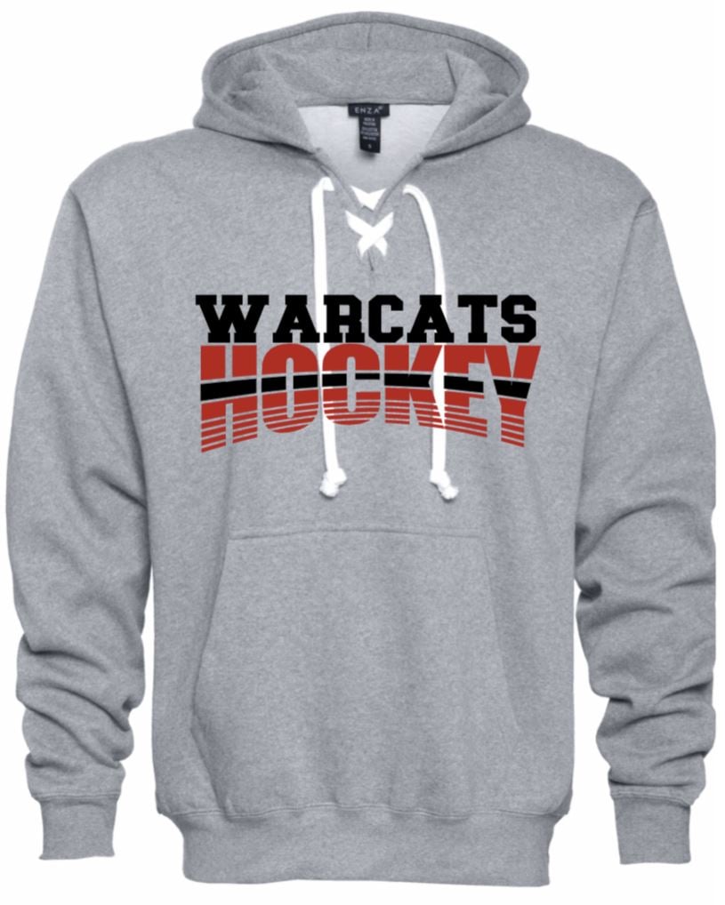 Image of 3 Designs: Unisex Pullover Hockey Hood Warcats Hockey 