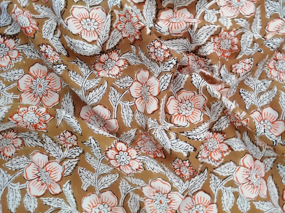 Image of Namasté fabric caramel 