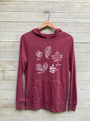 Image of Leaves Hoodie, Organic Cotton/Recycled Poly