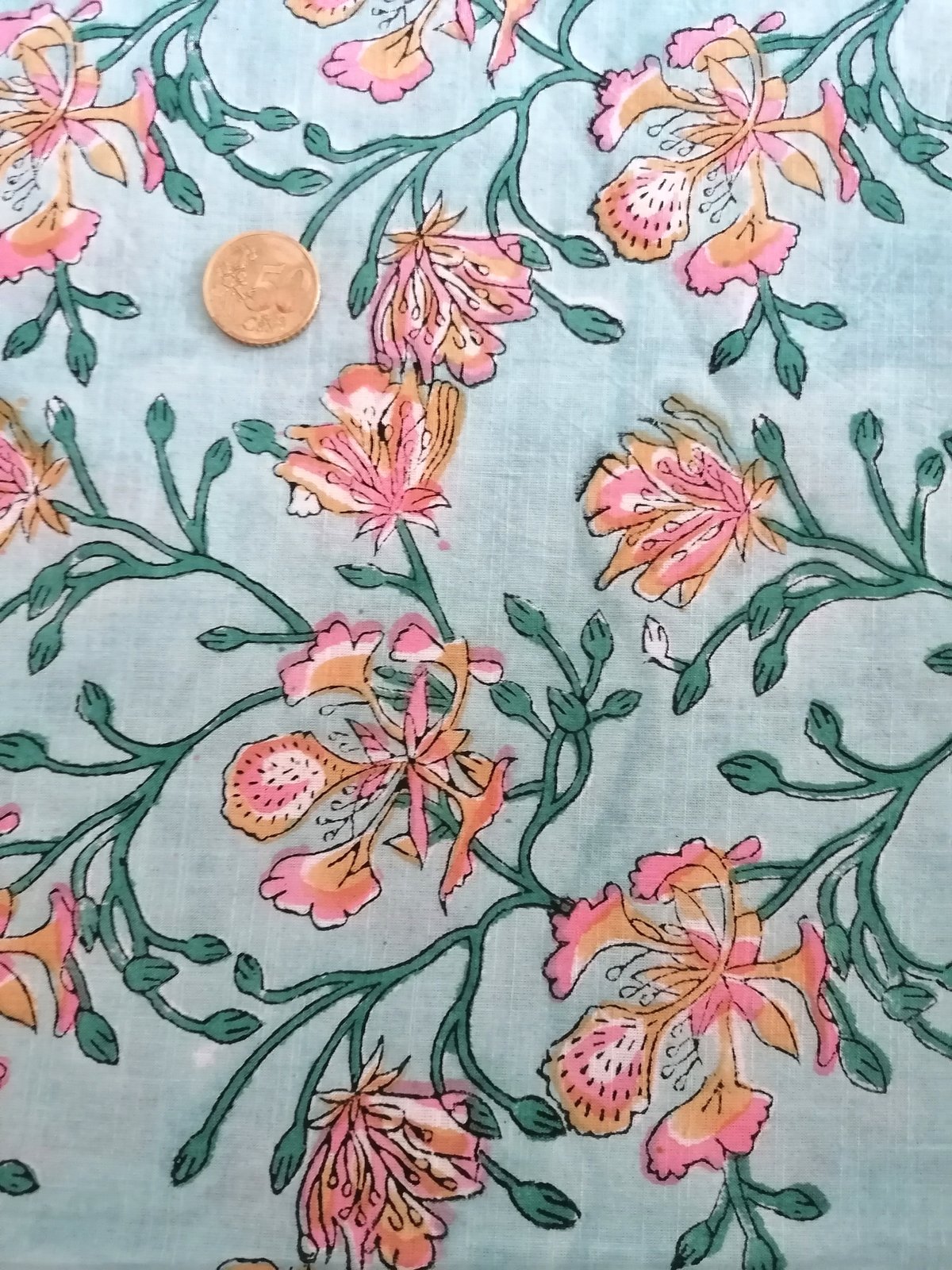 Image of Namasté fabric azur 