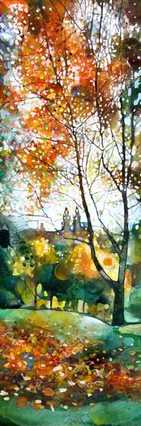 A view Through leaves - Kelvingrove Towers