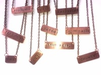Image 3 of Thin Chain Word Necklace