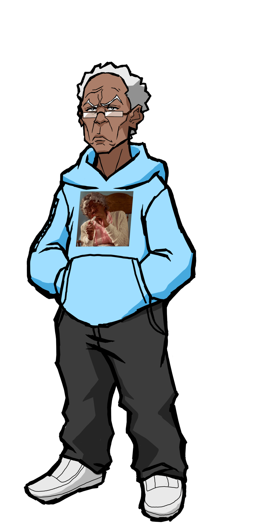 Image of Grand pops Boondocks hoodie 