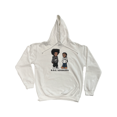 Image of Boondocks hoodie (white)