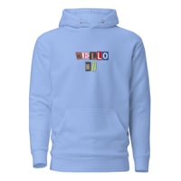 "Hello Hi" Hoodie - Carolina Blue