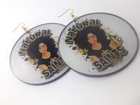Image 3 of Football, Saints Inspired, Afrocentric, Custom Earrings