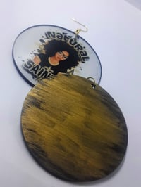 Image 4 of Football, Saints Inspired, Afrocentric, Custom Earrings