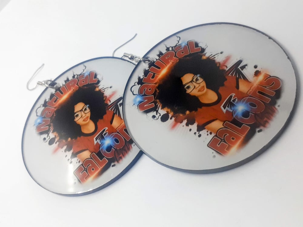 Image of Natural Falcons Inspired Afrocentric African earrings