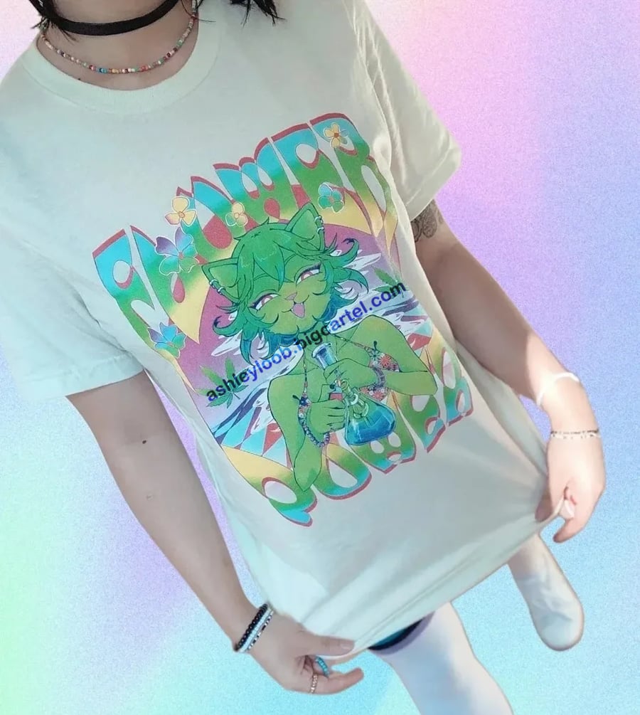Weed cat Flower Power shirt