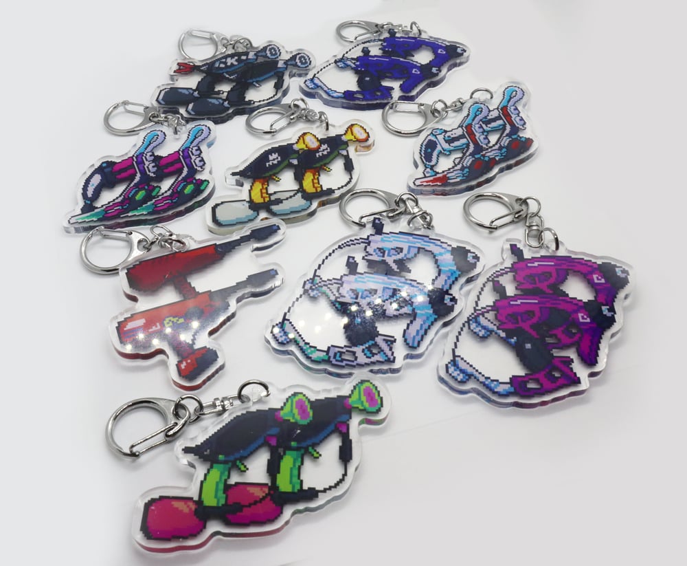 SPLATOON WEAPONS PIXEL ACRYLIC CHARM