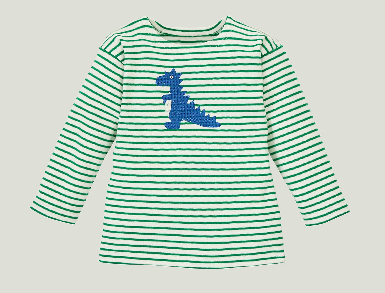 Image of Grösse 62 * Letztes Dino-Shirt grün gestreift Art. 282298/382298 (E)