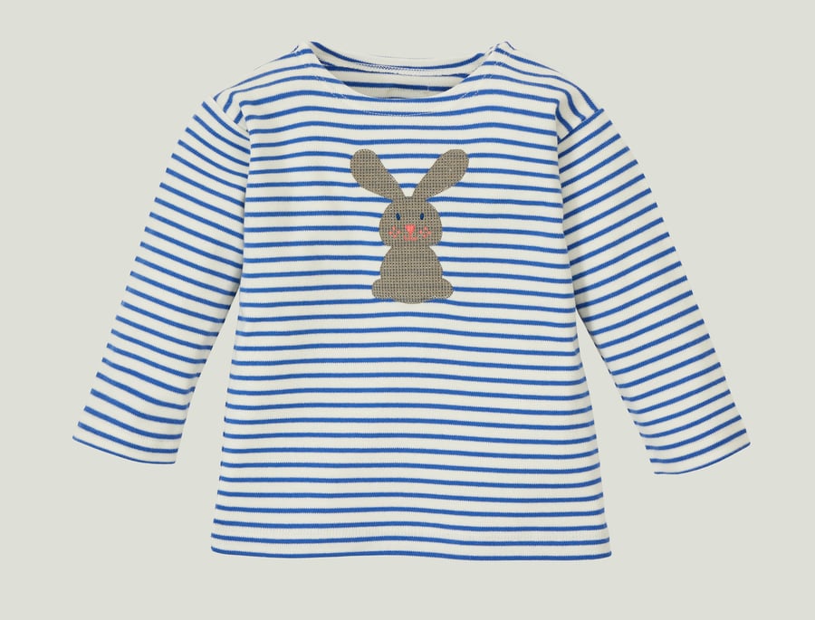 Image of Shirt mit Hase blau gestreift Art. 211298 (O)