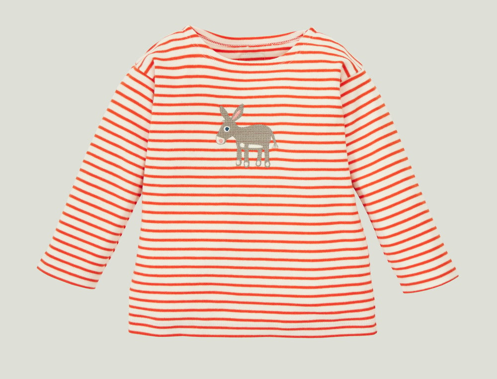 Image of  NEU Shirt mit Esell rot gestreift Art. 258298