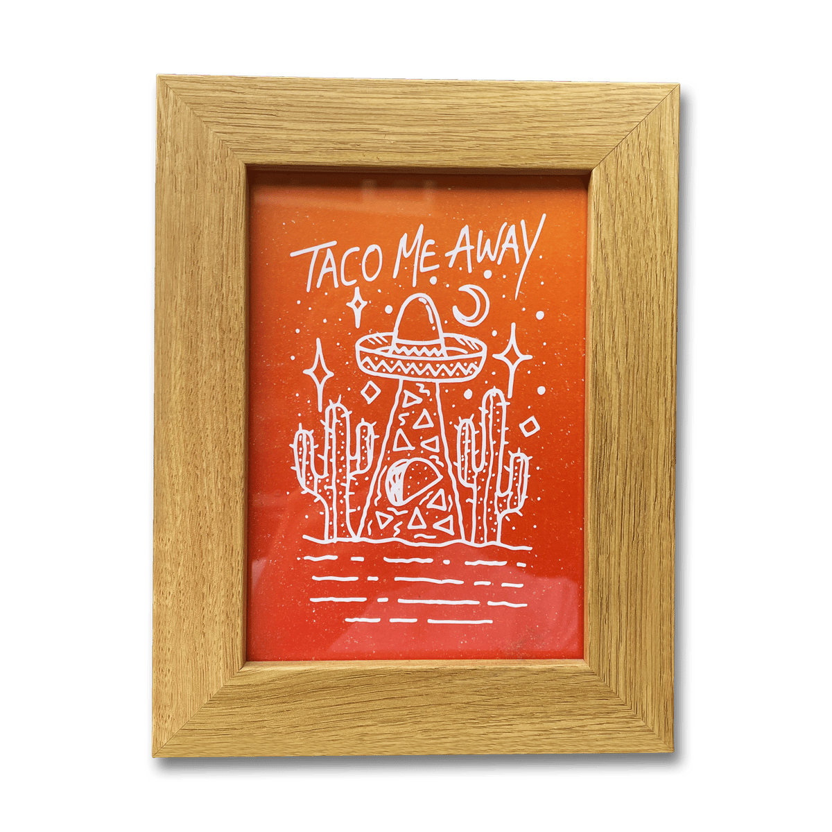 Image of Taco Me Away Art Print | 7" x 5" | Frame Included 🌮