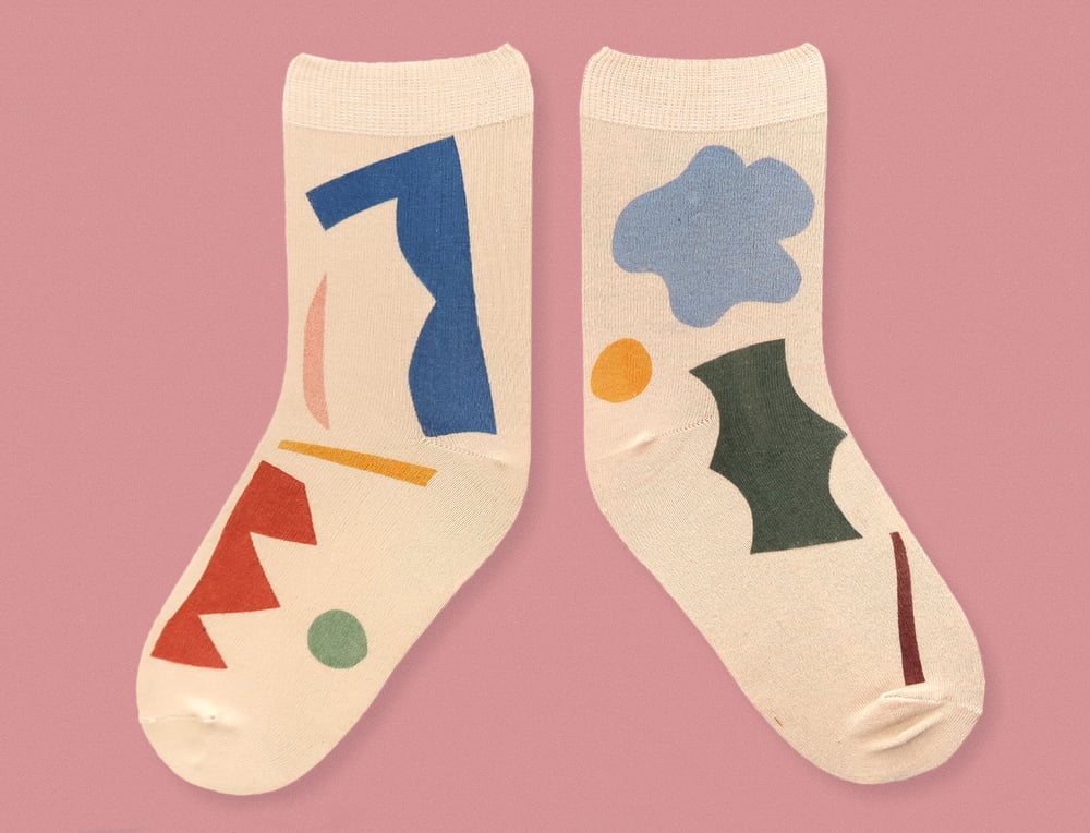 Image of BEIGE CUT OUTS SOCKS