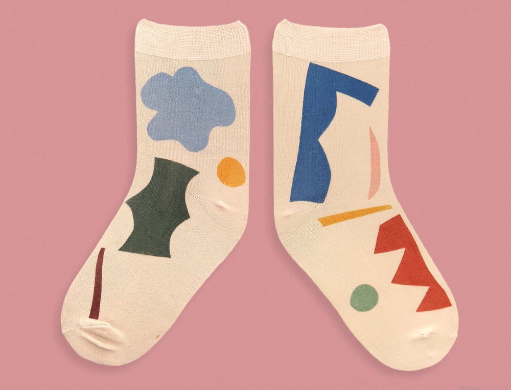 Image of BEIGE CUT OUTS SOCKS