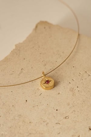 Image of Colgante con turmalina engastada en estrella