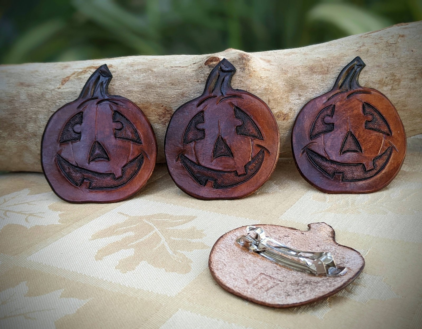 Pumpkin Hair Clip JTM Leathercraft