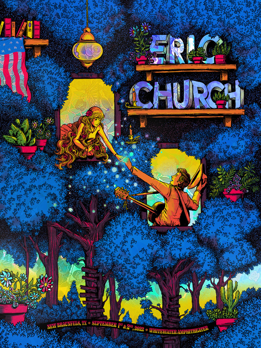 Image of Eric Church - New Braunfels, TX 2022 - Rose Parade HoloFoil