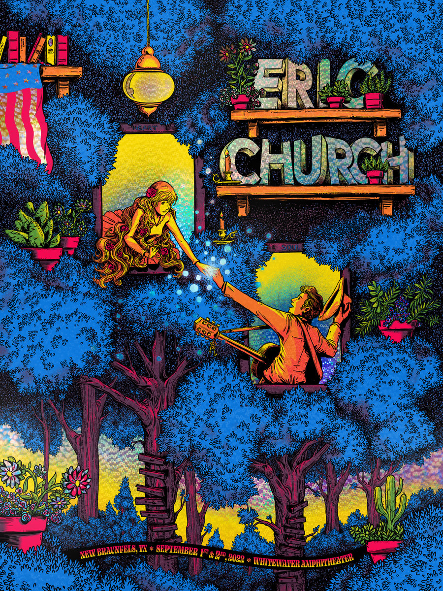 Image of Eric Church - New Braunfels, TX 2022 - Fizzy Fizz HoloFoil