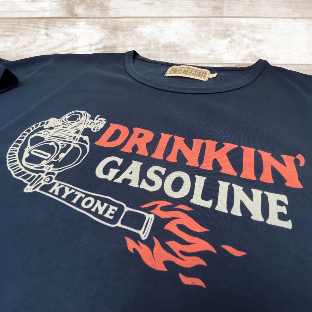 Image of KYTONE T-SHIRT DRINKIN' GASOLINE BLUE