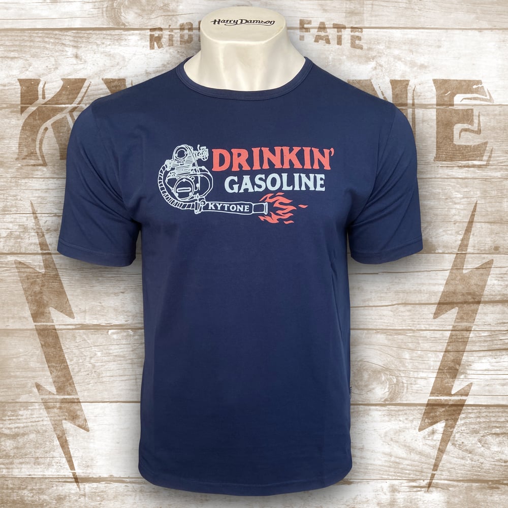 Image of KYTONE T-SHIRT DRINKIN' GASOLINE BLUE