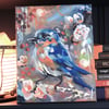 Faded Memories - Eastern Bluebird Painting