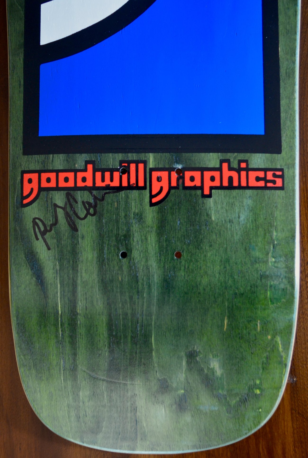 WORLD INDUSTRIES RANDY COLVIN GOODWILL SKATEBOARD DECK SIGNED