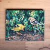 Garden Planning - Gold Finches painting