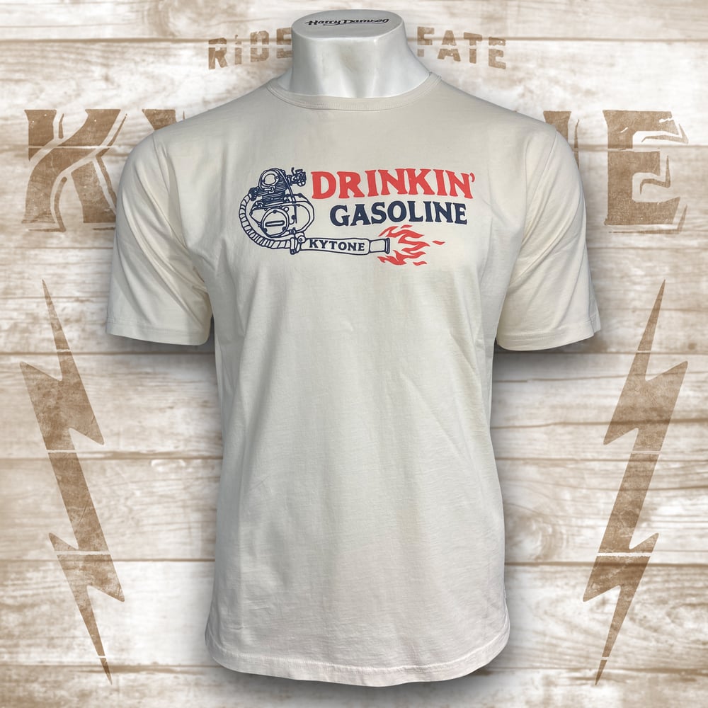 Image of KYTONE T-SHIRT DRINKIN' GASOLINE WHITE