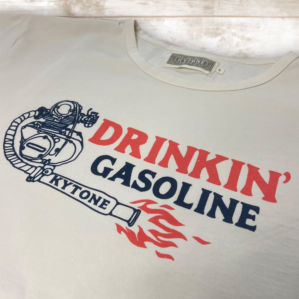 Image of KYTONE T-SHIRT DRINKIN' GASOLINE WHITE