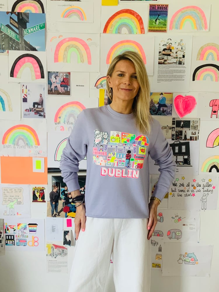 Image of Dublin Print Lavender Sweatshirt
