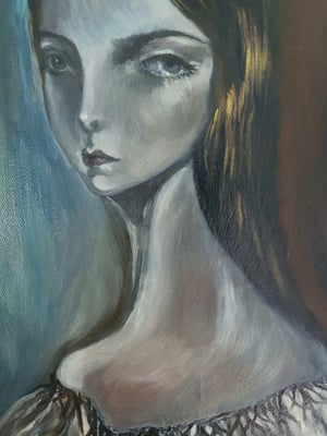 Image of The girl with the golden shadow * Original painting 