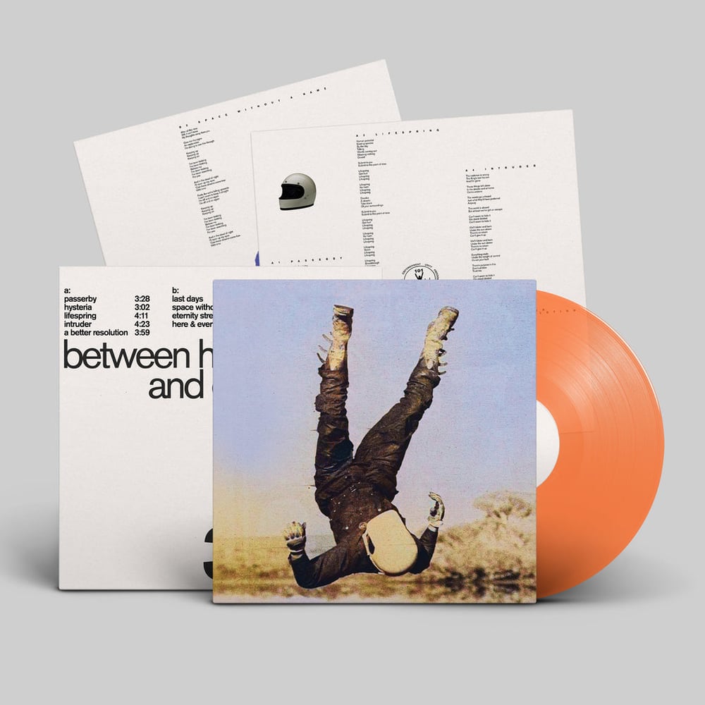 Image of <h4>DEATH BELLS</h4><h5>Between Here & Everywhere LP</h5><h6>Clear Orange Vinyl</h6>