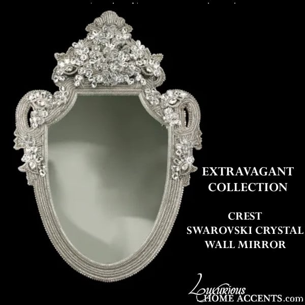 Image of Crest Swarovski Crystal Wall Mirror