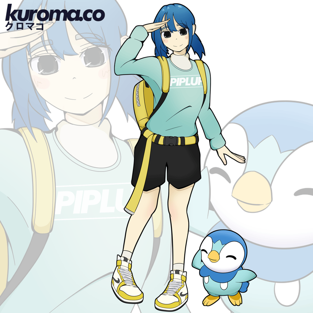 Piplup Step Girl Decal