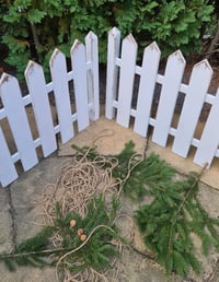 Image 2 of Wooden handmade fence # white vintage