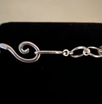 Image 5 of Silver cross pendant w/ keshi pearl necklace