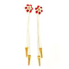 Flower Earrings (Red)